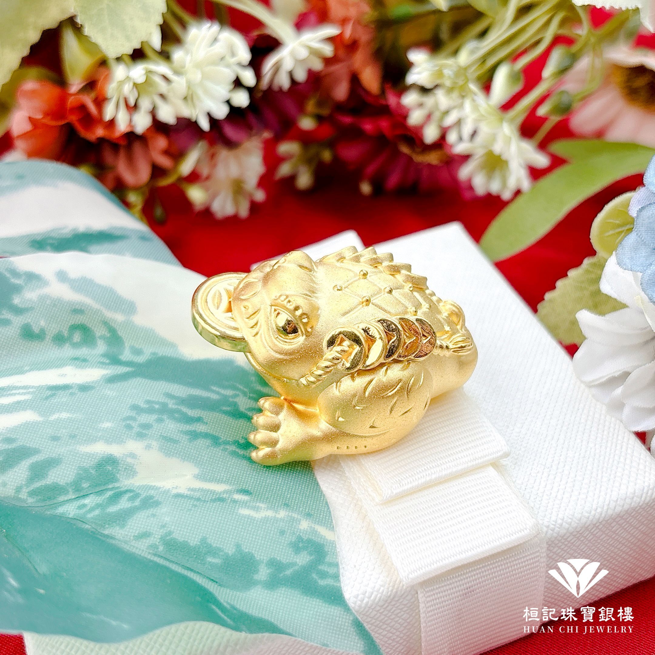 招財金蟾蜍黃金擺件