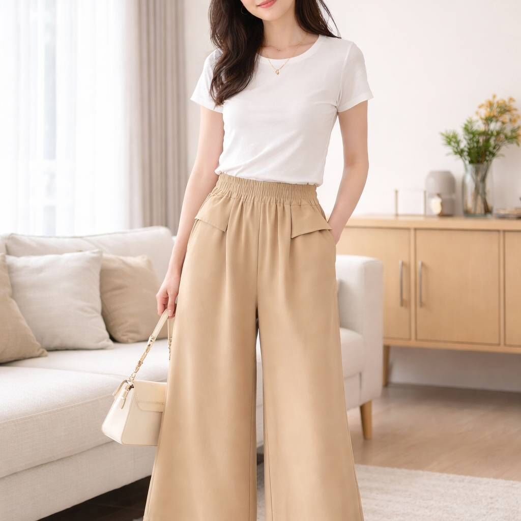 A7012-寬鬆時尚七分休閒褲