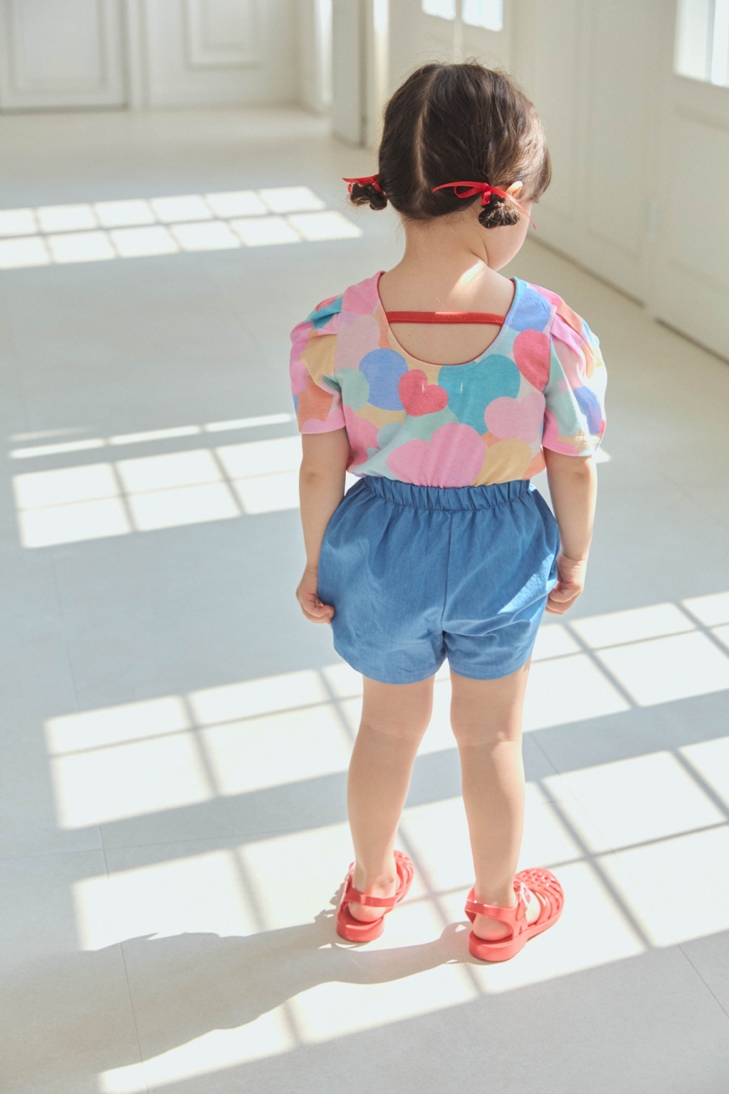 正韓夏mimico 兩色愛心/花花上衣