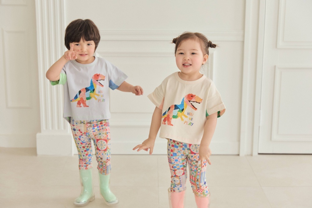 正韓夏mimico 兩色立體彩色恐龍上衣