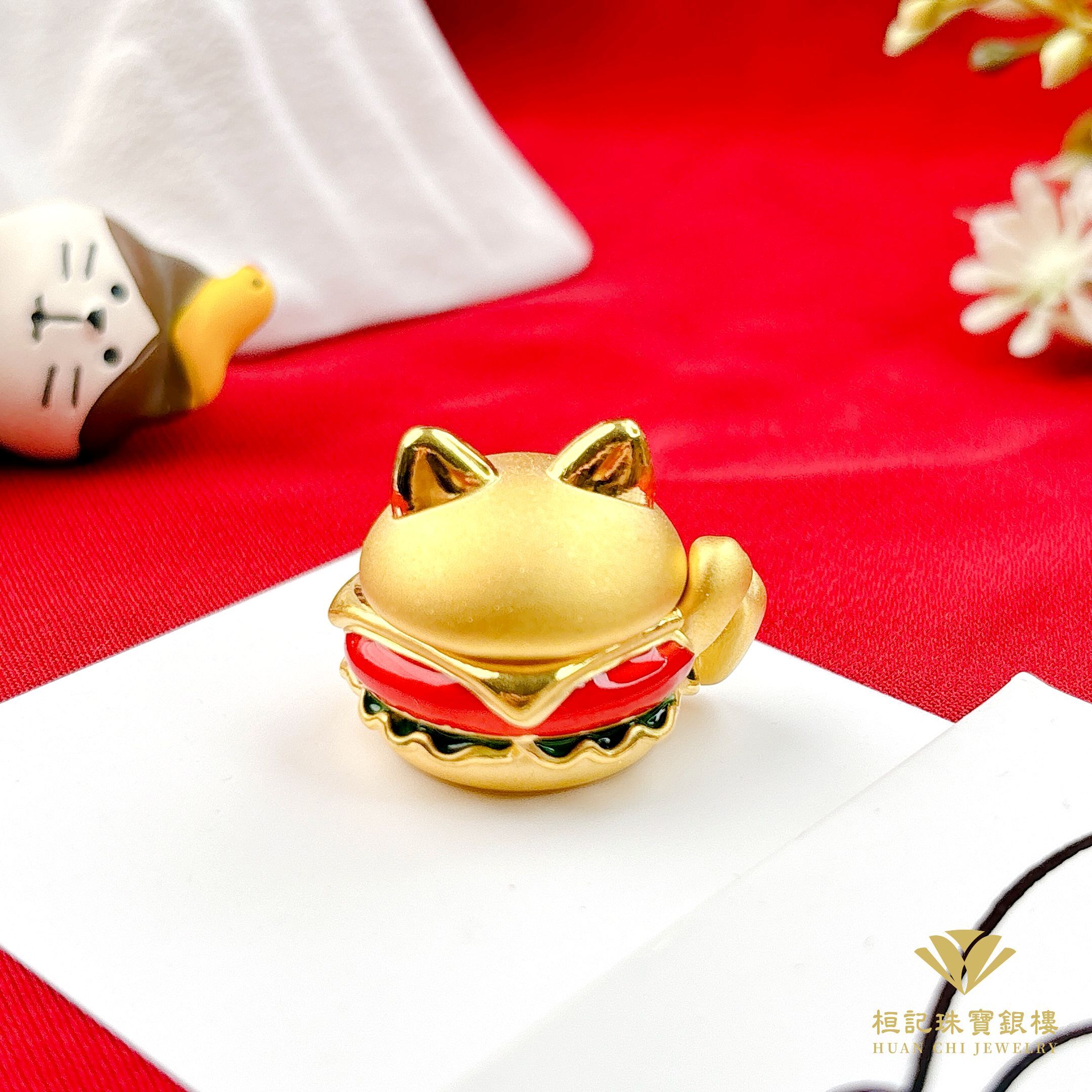 招財進堡招財貓 黃金擺件