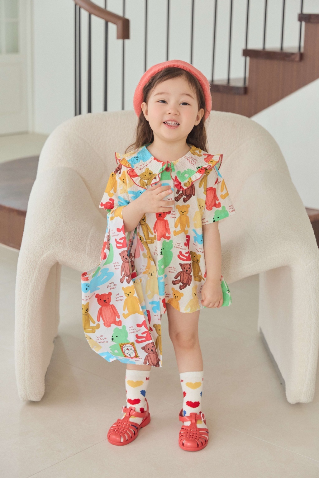 正韓夏mimico 彩色軟糖熊洋裝