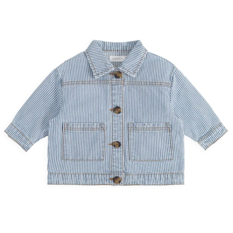 （預購）JAMIEKAY 條紋牛仔外套 Axel Jacket - Holiday Stripe