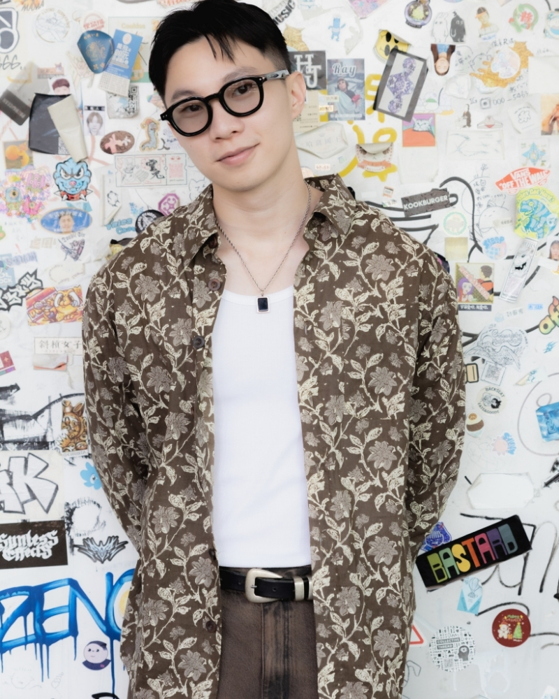 印度蓋染工藝純棉 長袖襯衫 - 木芙蓉