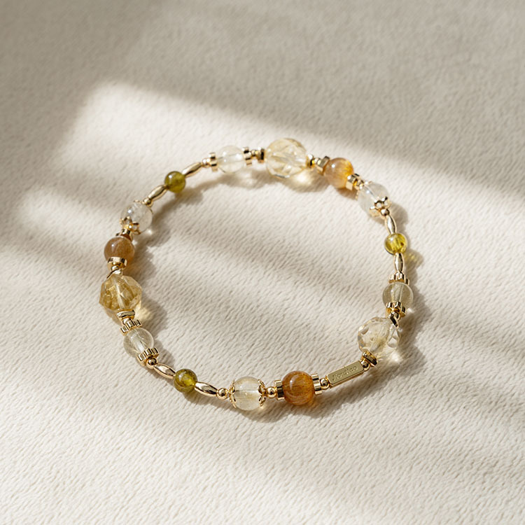 遲來的美好：黃塔山黃水晶｜金髮晶｜綠石榴｜骨幹金太陽｜白幽靈