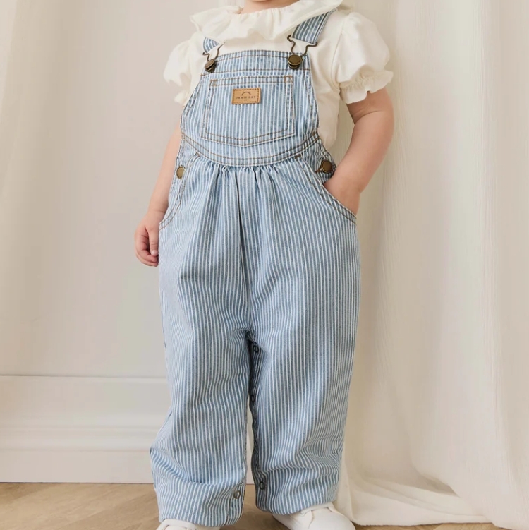 （預購）JAMIEKAY 條紋吊帶長褲 Cecil Overall - Holiday Stripe