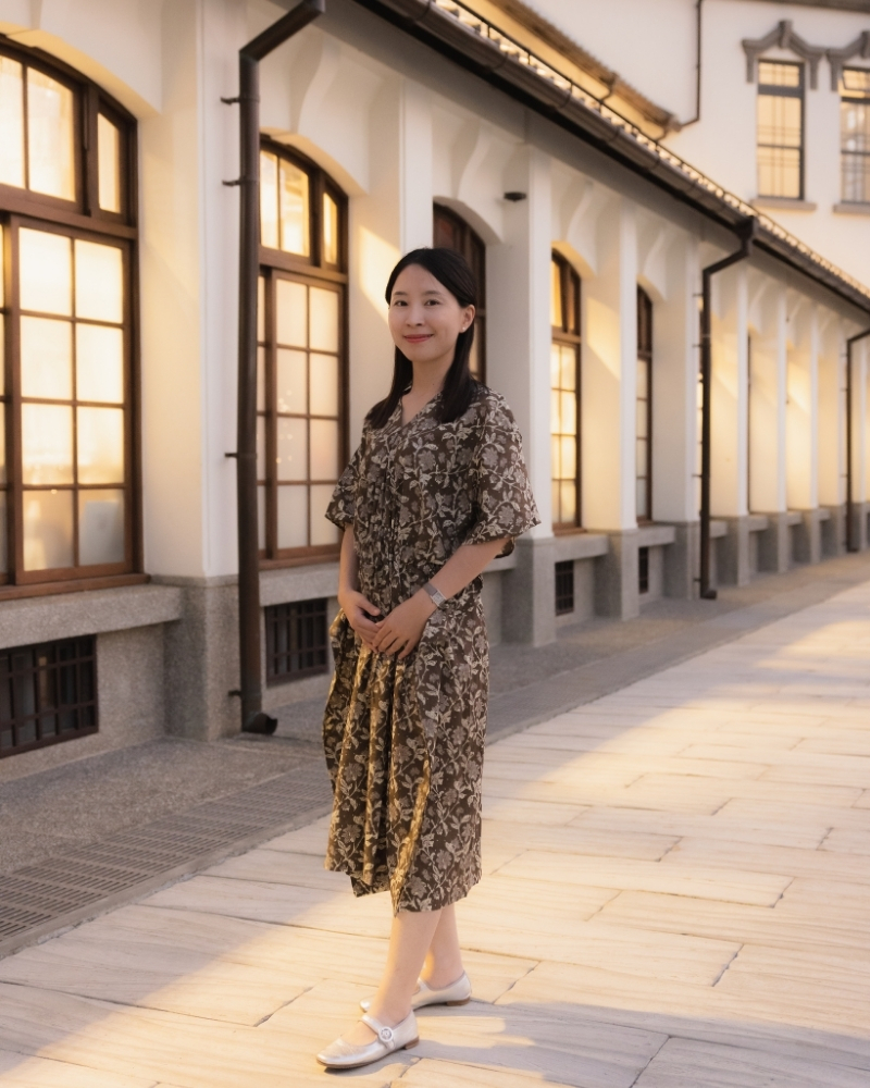 印度蓋染工藝純棉 蝴蝶連身裙 - 木芙蓉