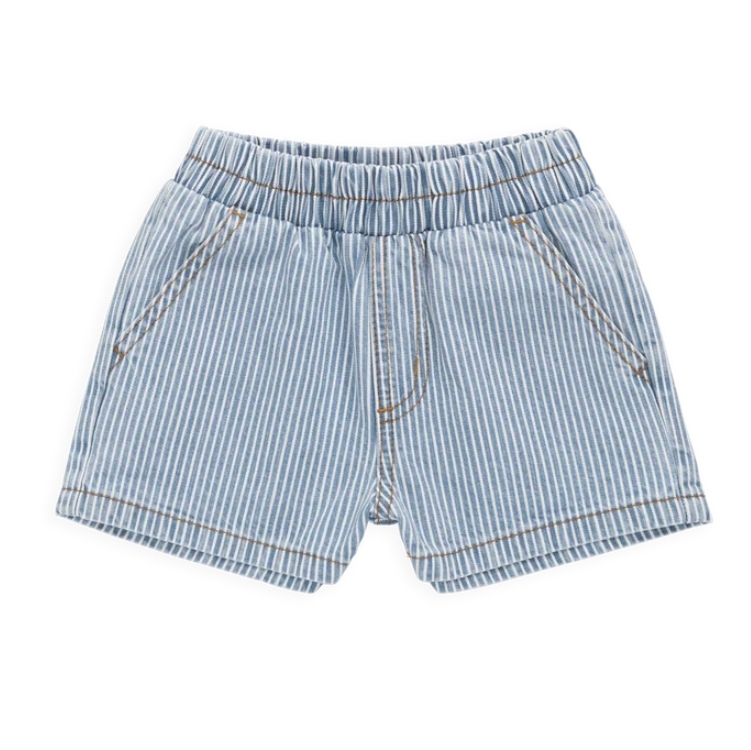 （預購）JAMIEKAY 條紋牛仔短褲 Reid Denim Short - Holiday Stripe