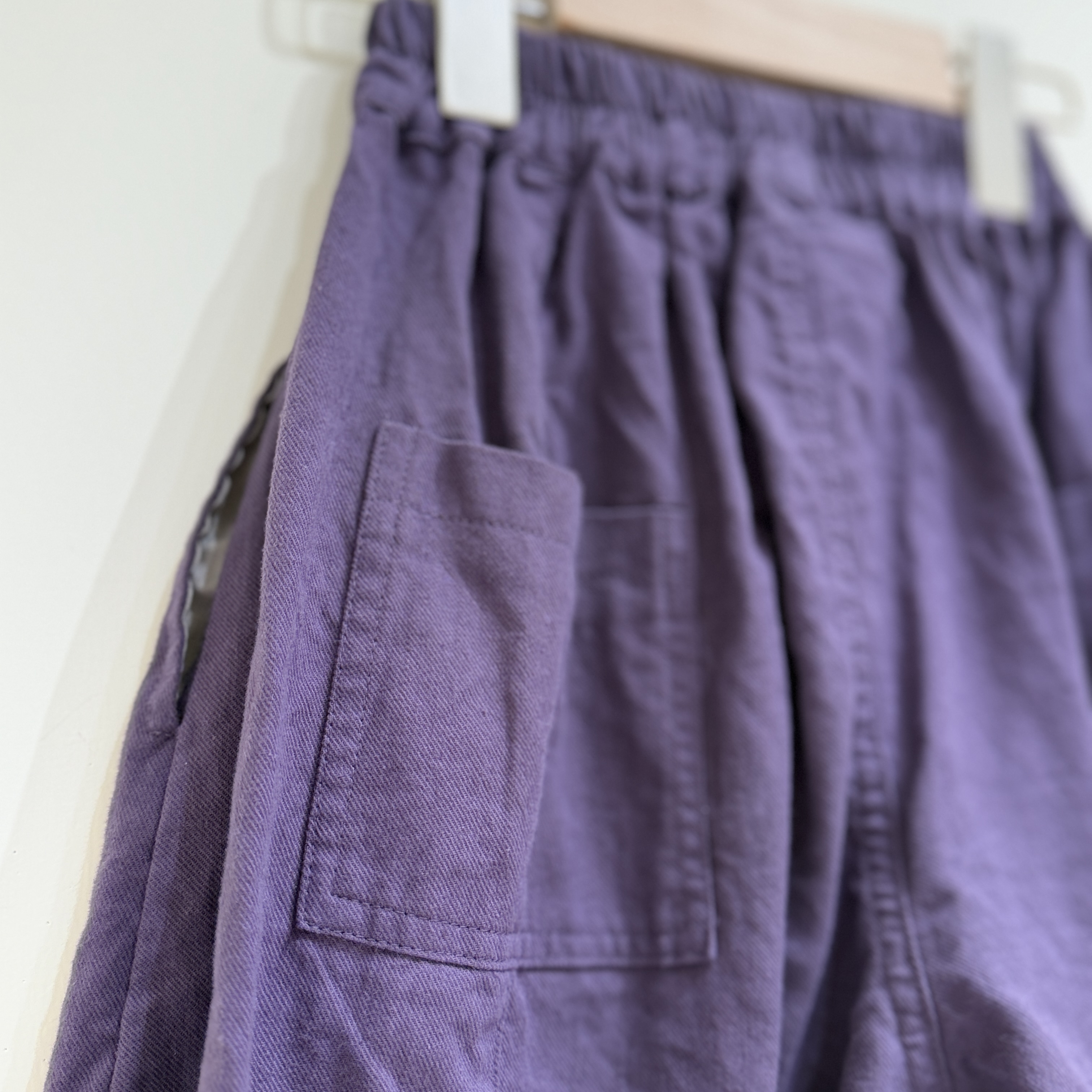 26夏 棉麻寬褲-復古紫