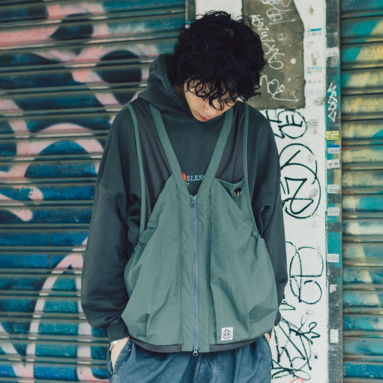 MULTiPLAY x BIB x MKCR  MADE IN JAPAN C-1 Vest_GREEN