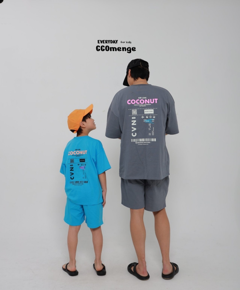 正韓夏Ggomenge 親子裝_兩色COCONUT套裝