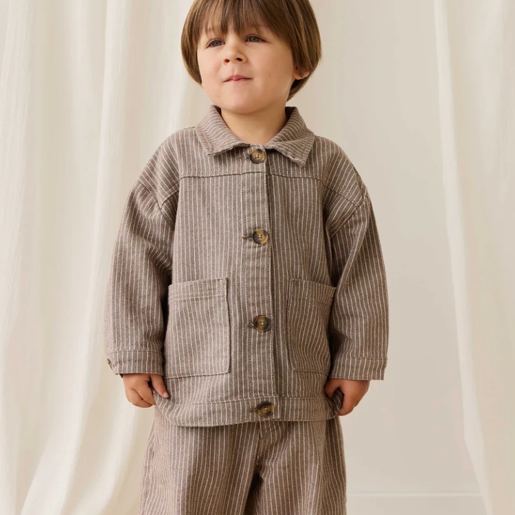 （預購）JAMIEKAY 條紋牛仔外套 Axel Jacket - Mini Pinstripe Cassava / Iroko