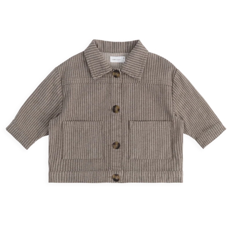 （預購）JAMIEKAY 條紋牛仔外套 Axel Jacket - Mini Pinstripe Cassava / Iroko