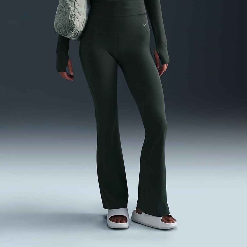 NIKE 長褲 Zenvy HR Flare 綠 訓練 喇叭褲 女 FV7922-338