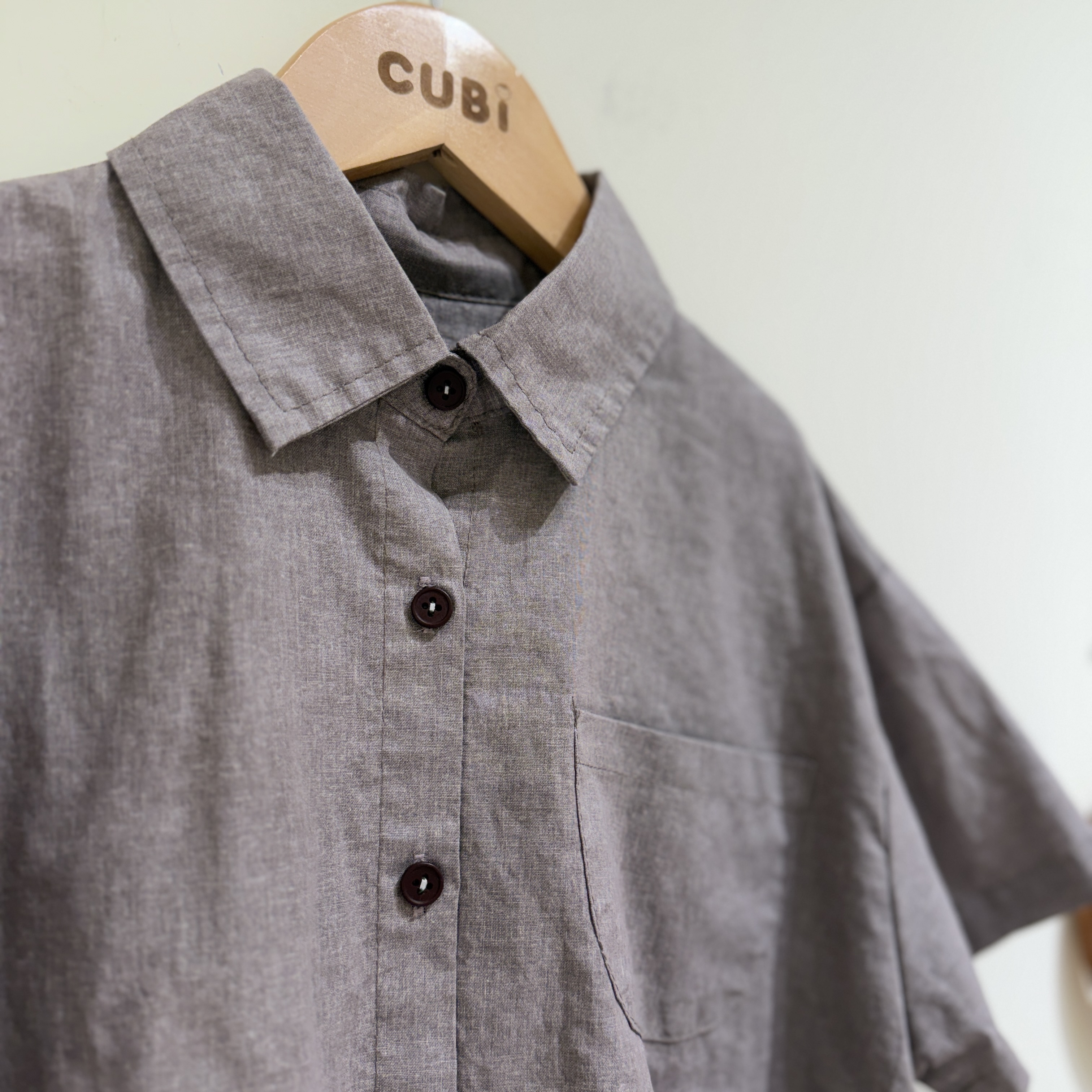 26夏 棉麻外搭襯衫-淺紫