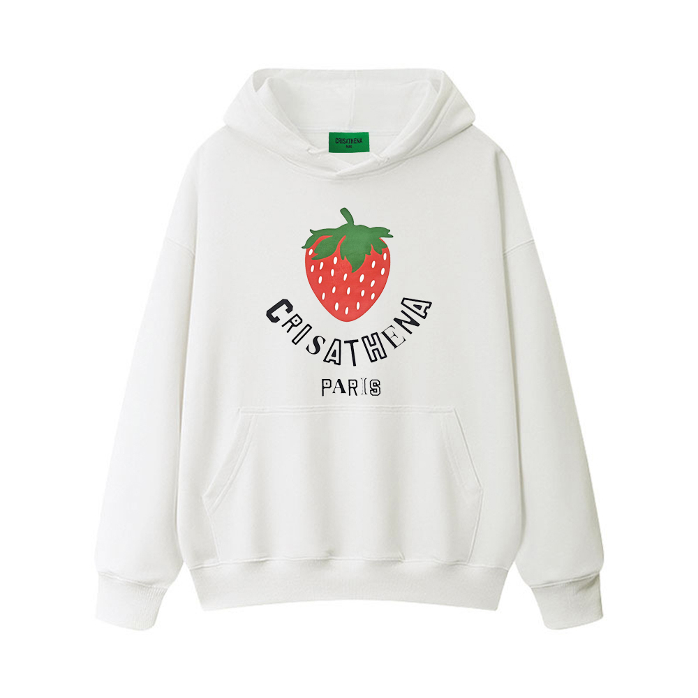 0324CA24-CRTNA-Crisathena 草莓連帽圍衣 黑色/ 白色, S-M/ L-XL (A24)