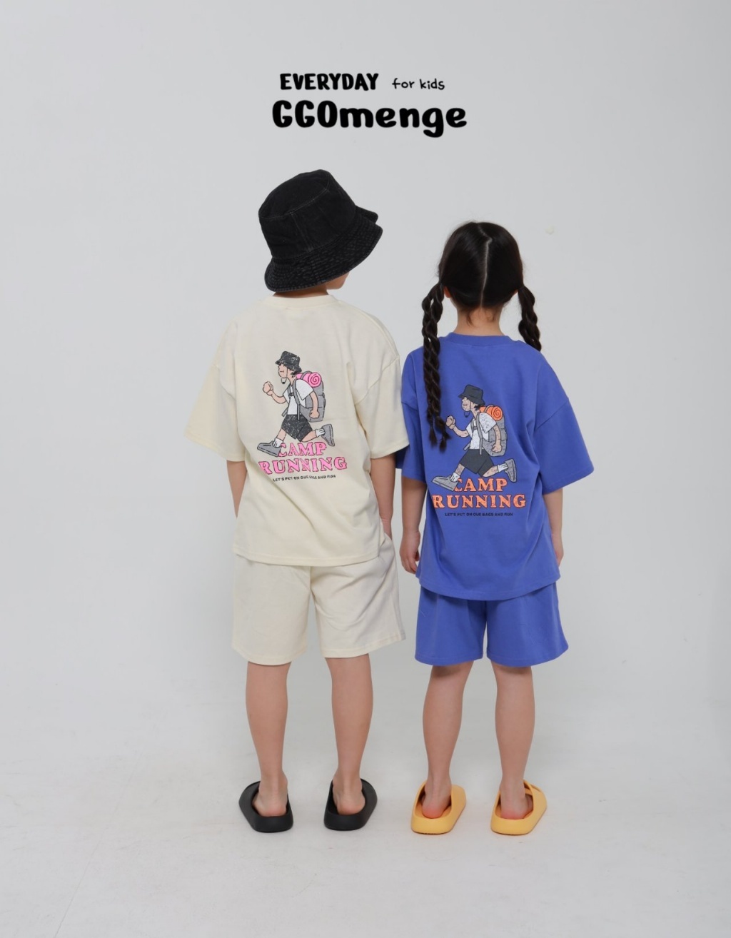 正韓夏Ggomenge 親子裝_兩色CAMP RUNNING套裝