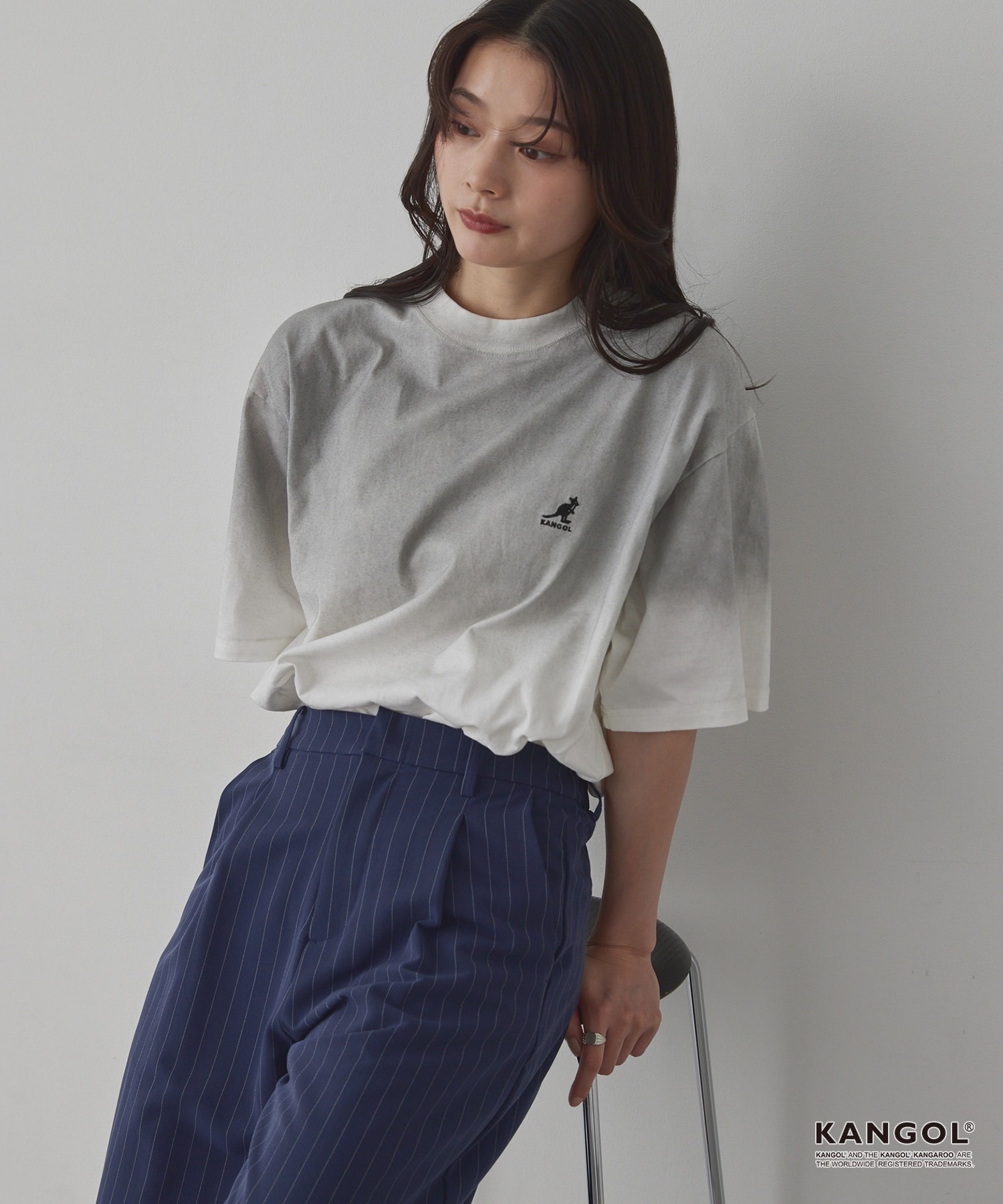 KANGOL / Oversized Short-Sleeve T-Shirt