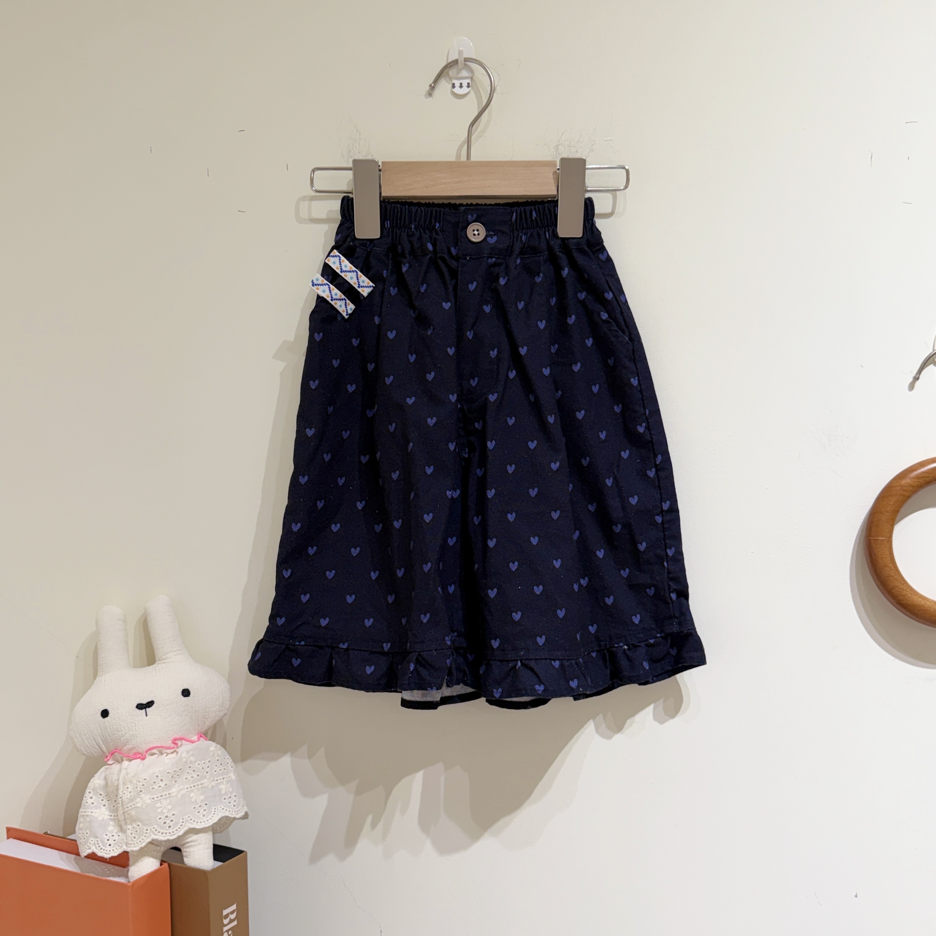 26夏 棉麻愛心短褲