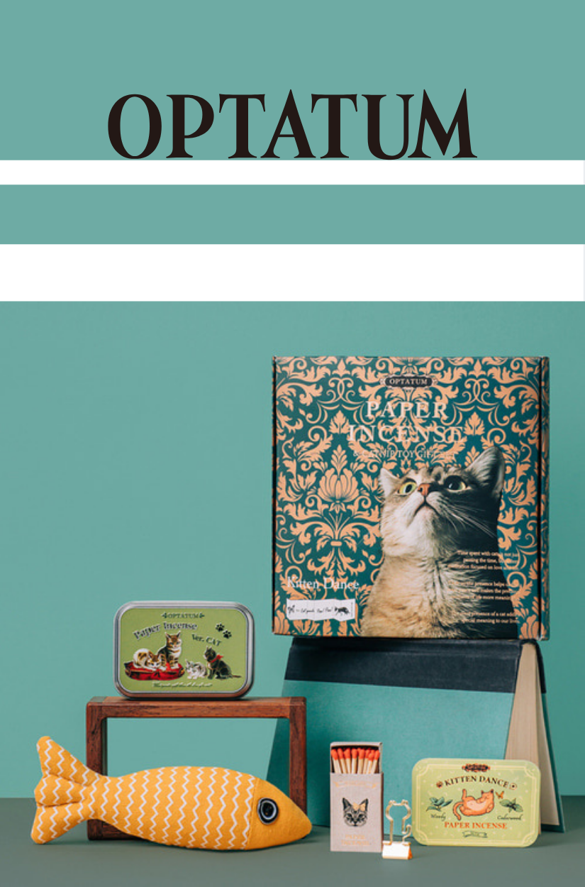 【 3/30收單 】 Optatum 貓咪紙香薰 & 貓薄荷玩具禮盒組 韓國