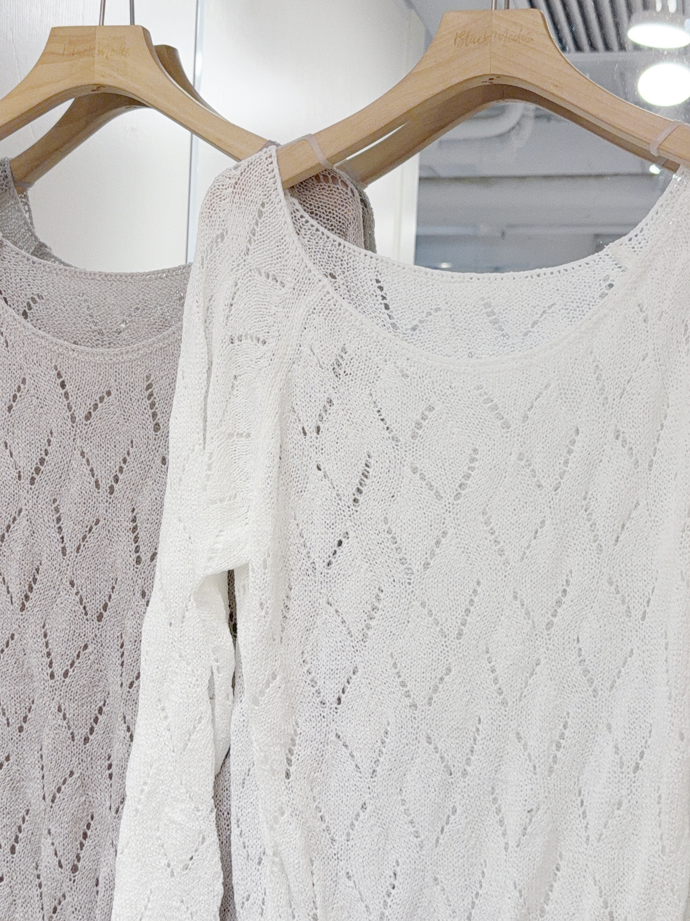 K0461｜民族風𓇼🐚. ݁₊ 菱格紋束腰綁帶寬鬆針織長袖上衣