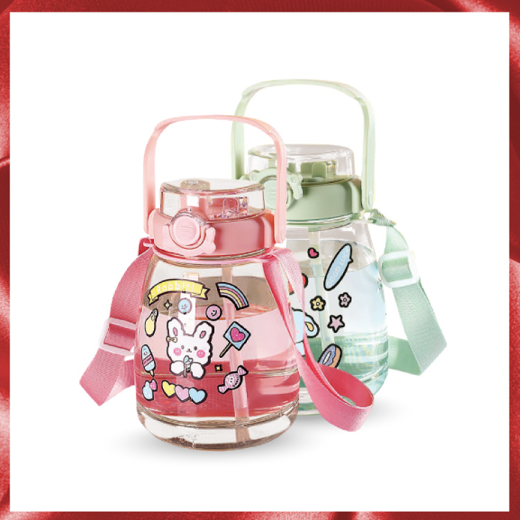 115.04生日禮-INS風揹帶雙飲水壺