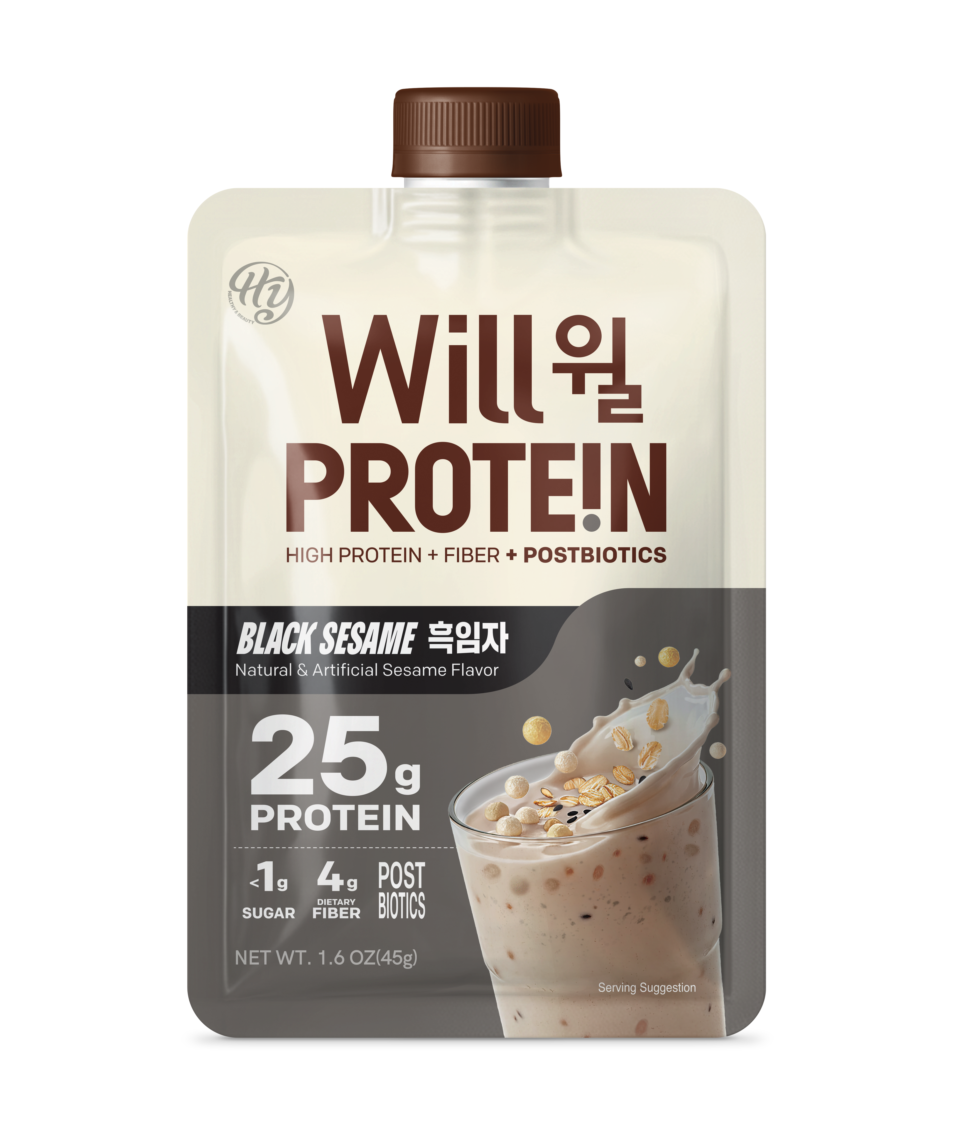 XC015 HY 專利益生菌 x 高蛋白質代餐 (黑芝麻味) *10包 EXP:2028/2/1