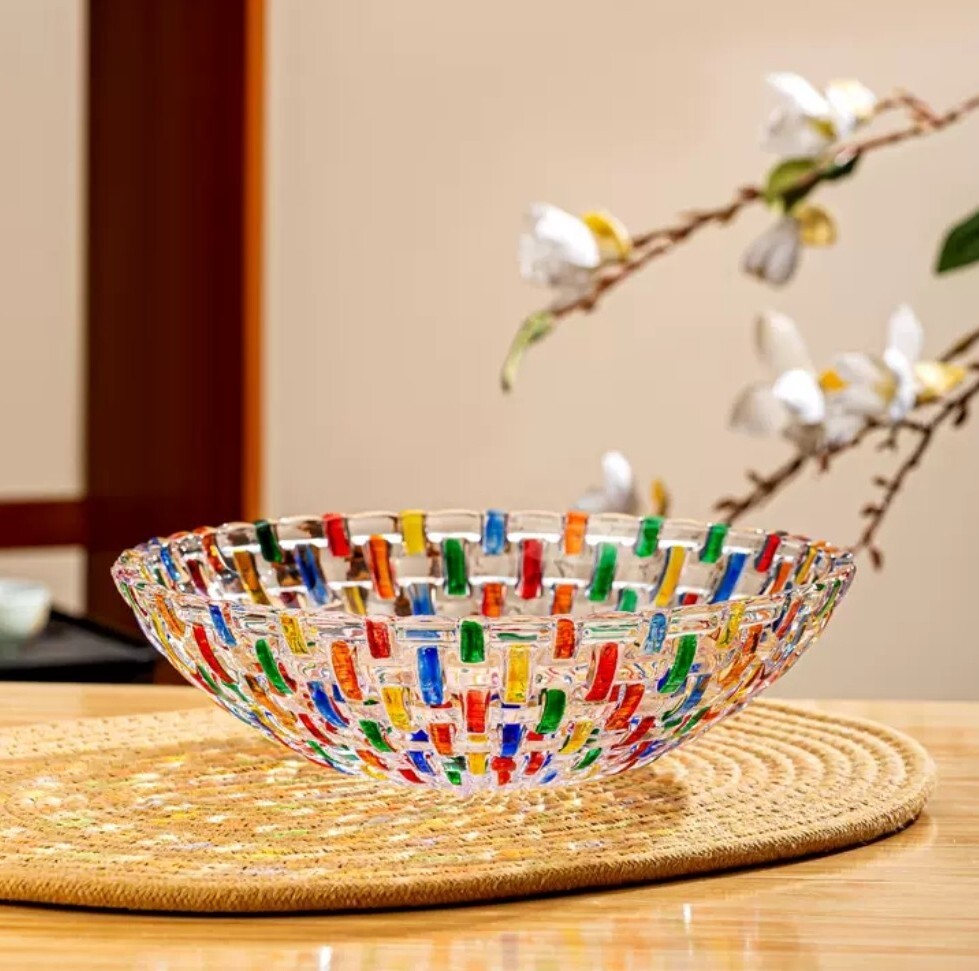 歐式風輕奢玻璃水果盤