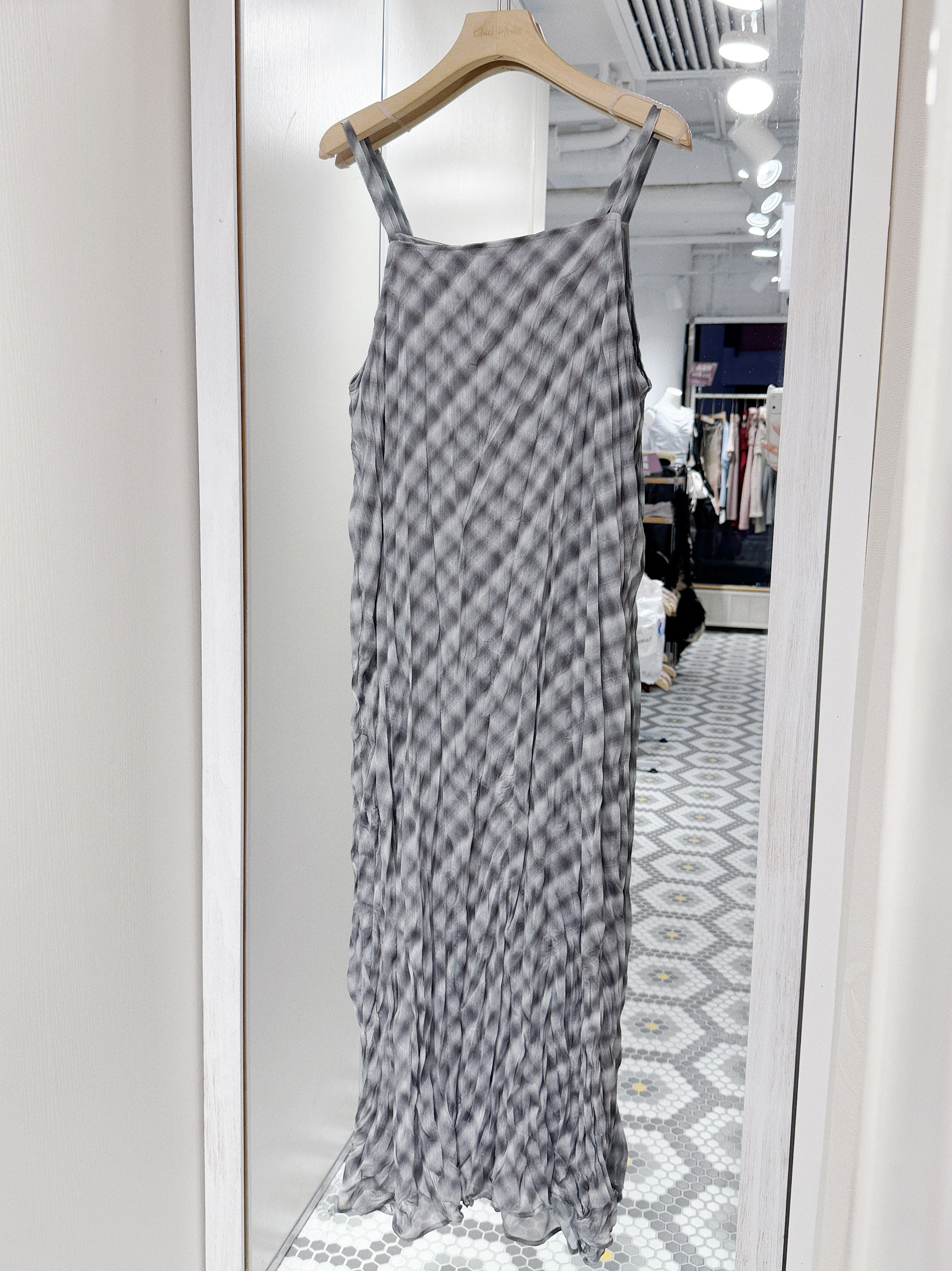 OP0268｜休閒垂墜感格紋吊帶OPS⊹₊⟡⋆