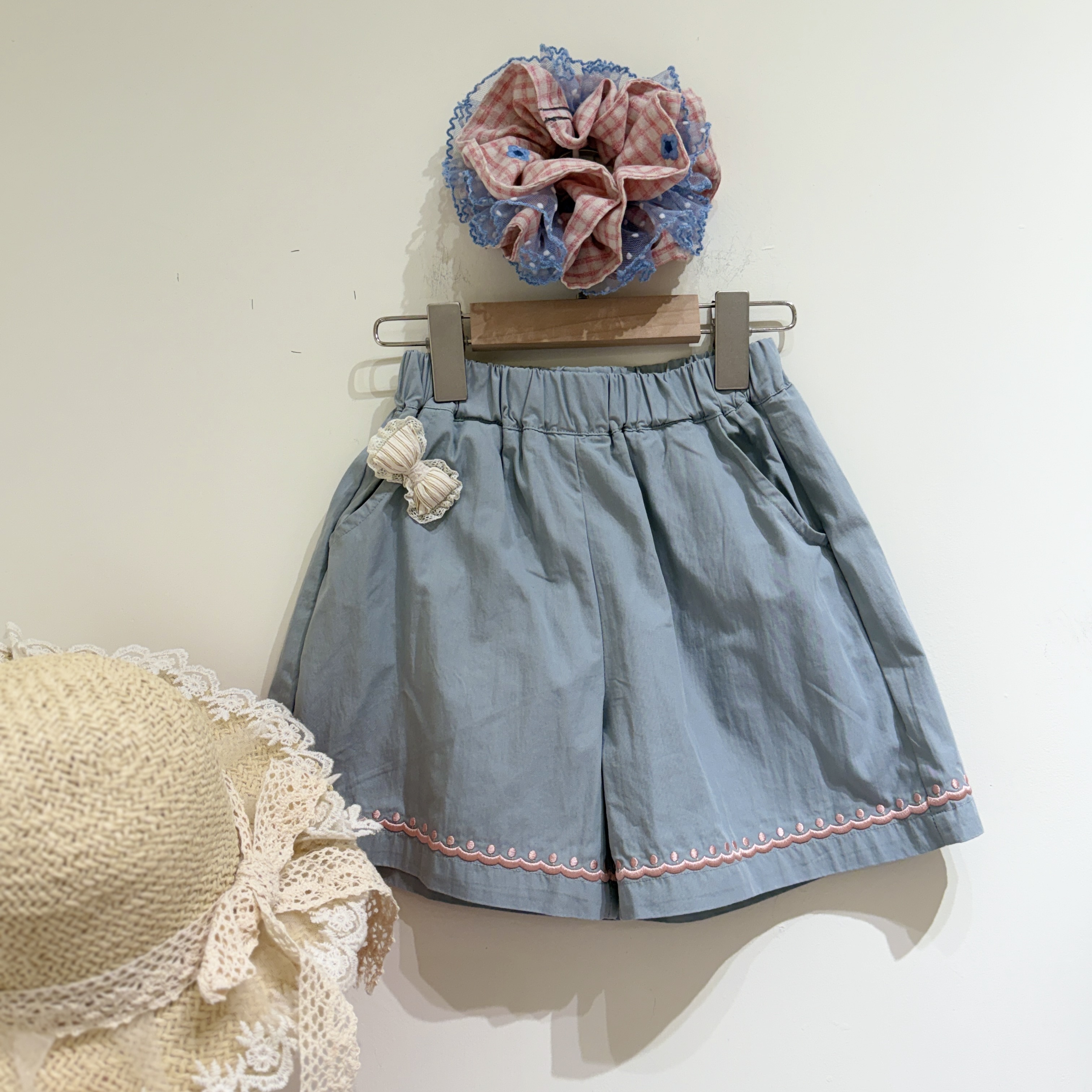 26夏 法式刺繡短褲