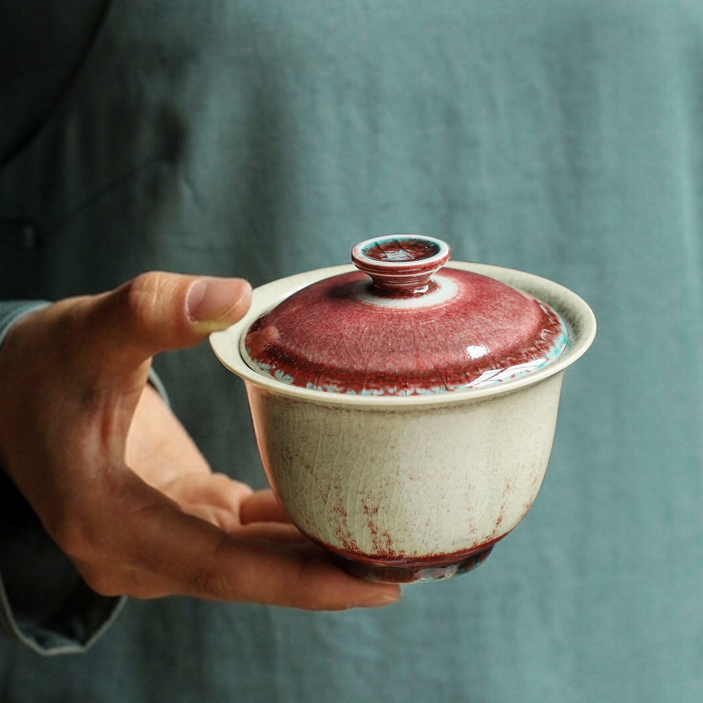 九土陶瓷泡茶蓋碗茶具套裝_GWR0043