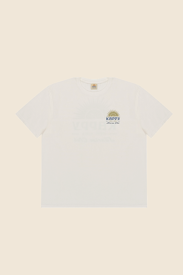 KAPPY DESIGN -SUNNY WINK HALF 短TEE（復古白）
