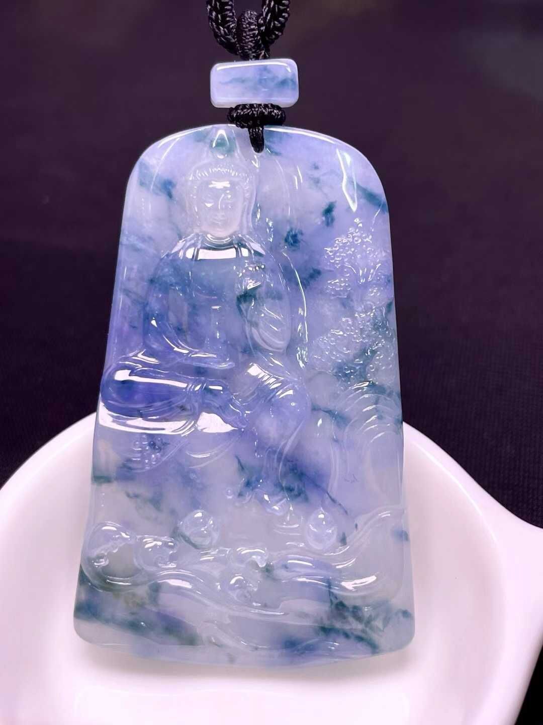 翡翠觀音吊墜,天然翡翠A玉, 緬甸玉, Jade, Jadeite