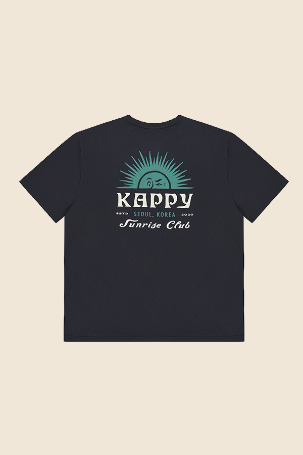 KAPPY DESIGN -SUNNY WINK HALF 短TEE（海軍藍）