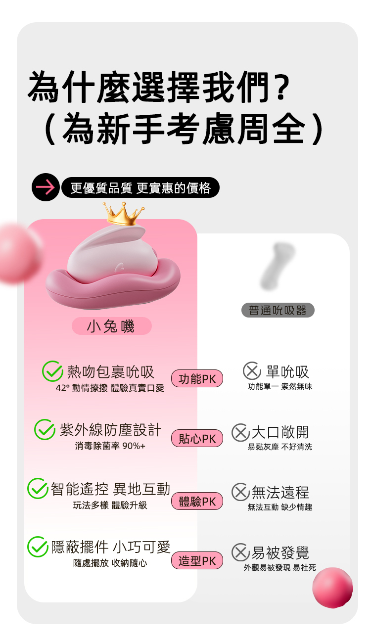 yyhorse - 智能遠程 可加熱小兔姬吸啜器 (含底座) - 粉色