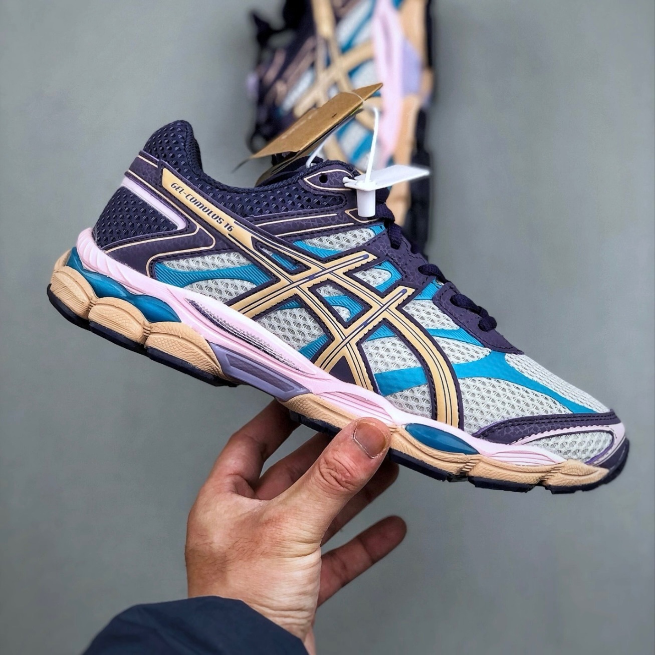 ASICS GEL-CUMULUS 16 藍紫 白藍 白紫 休閒 運動 1203A763-020