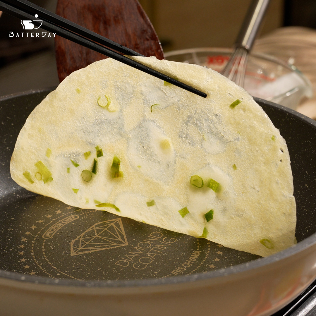 “焙日古早味蛋餅實作：粉漿蛋餅皮”