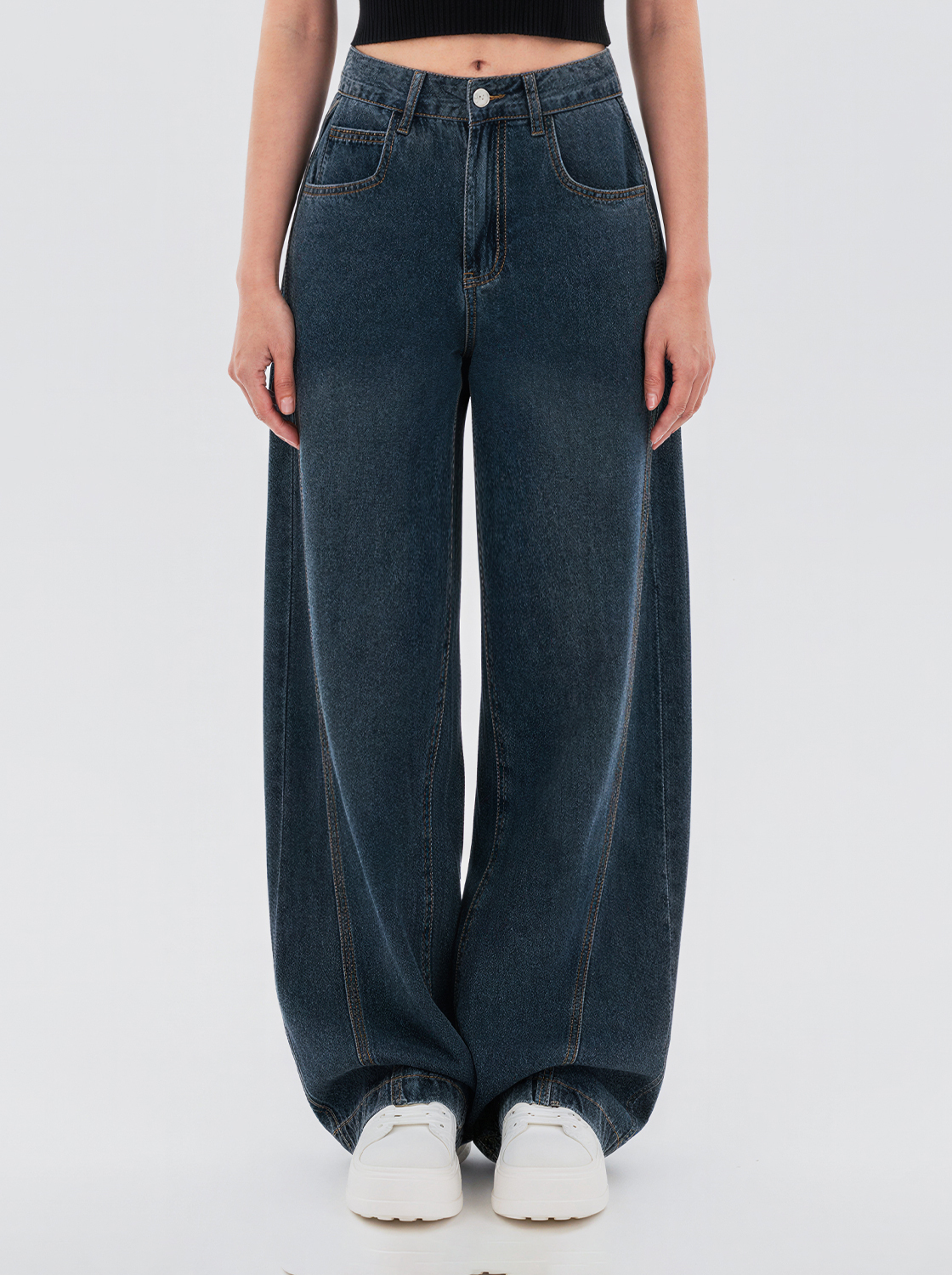 【2件1499】空氣感涼爽直筒牛仔褲