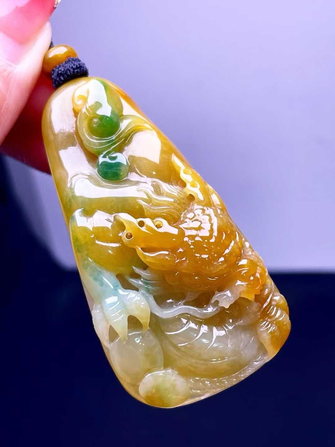 315434 翡翠龍牌吊墜