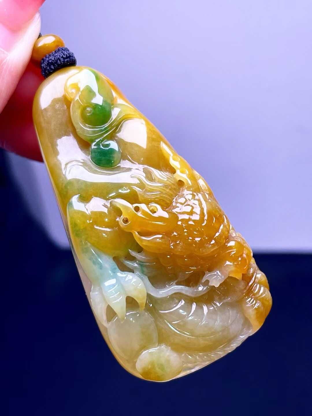 315434 翡翠龍牌吊墜