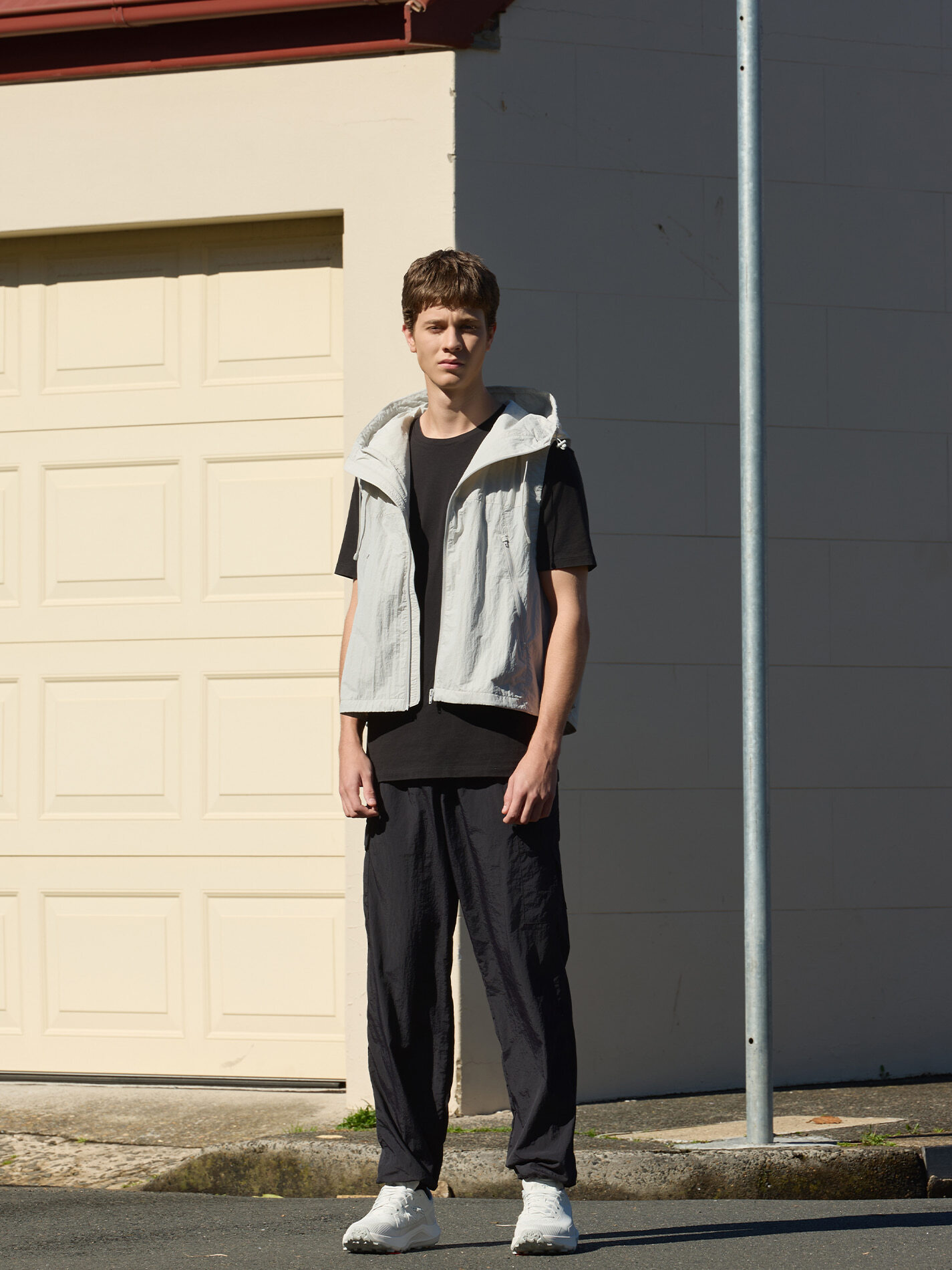 XC145 KEEK Pillowdy Utility Nylon Vest -GRAY 淺灰色