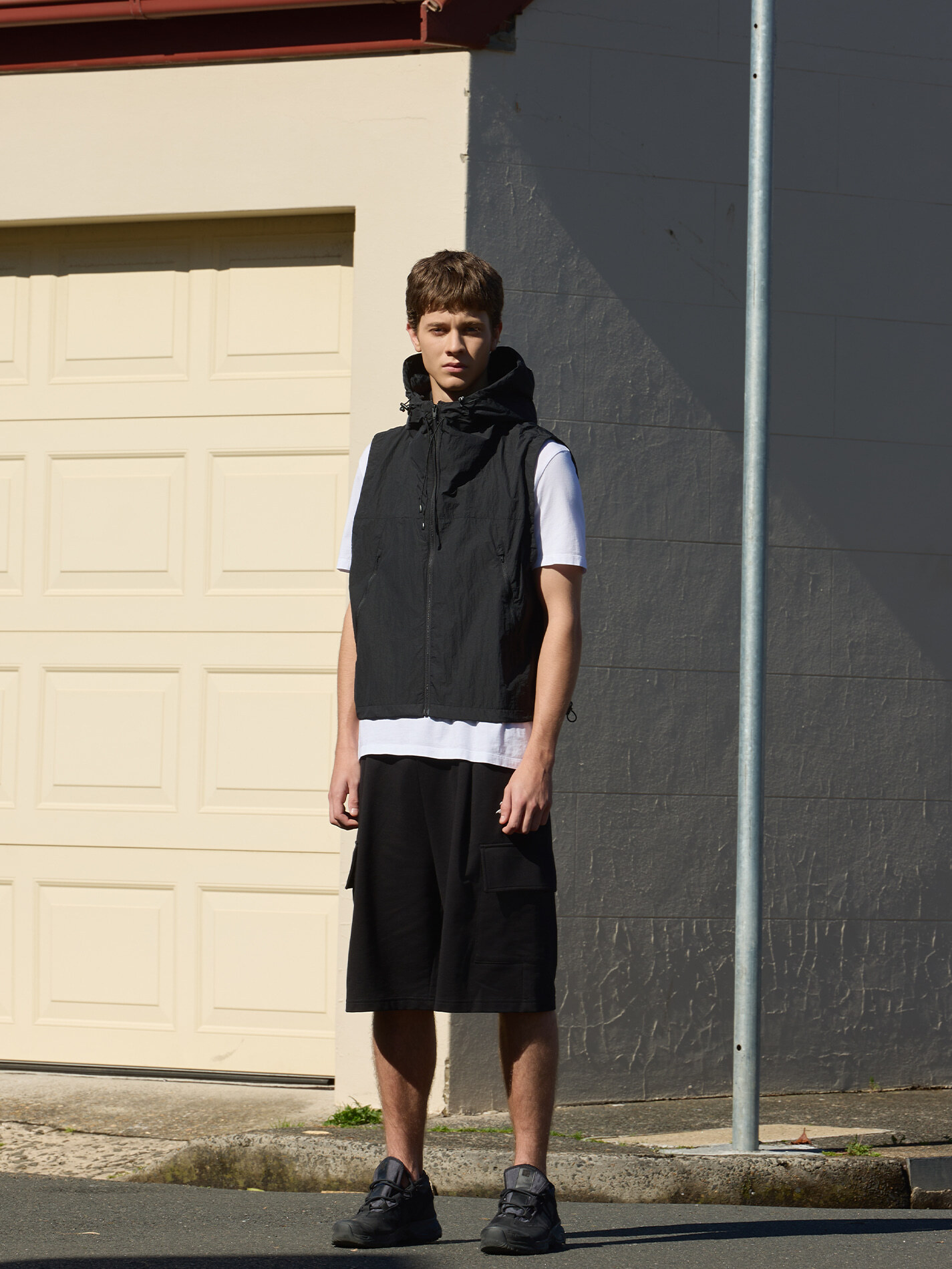 XC144 KEEK Pillowdy Utility Nylon Vest - BLACK 黑色
