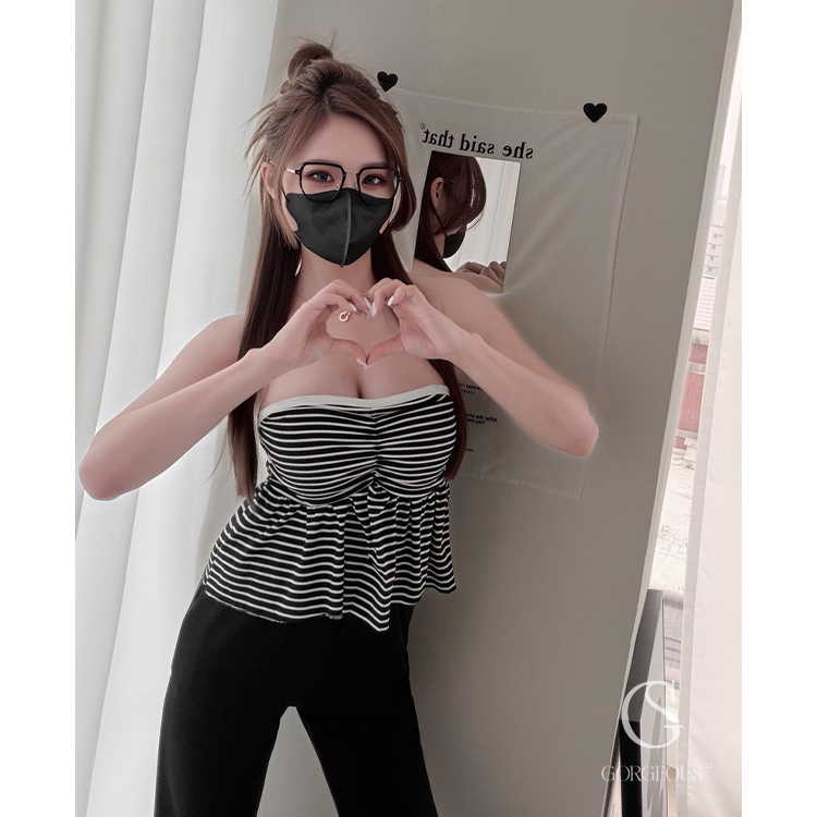 G2204 「桃心胸平口BRA上衣」