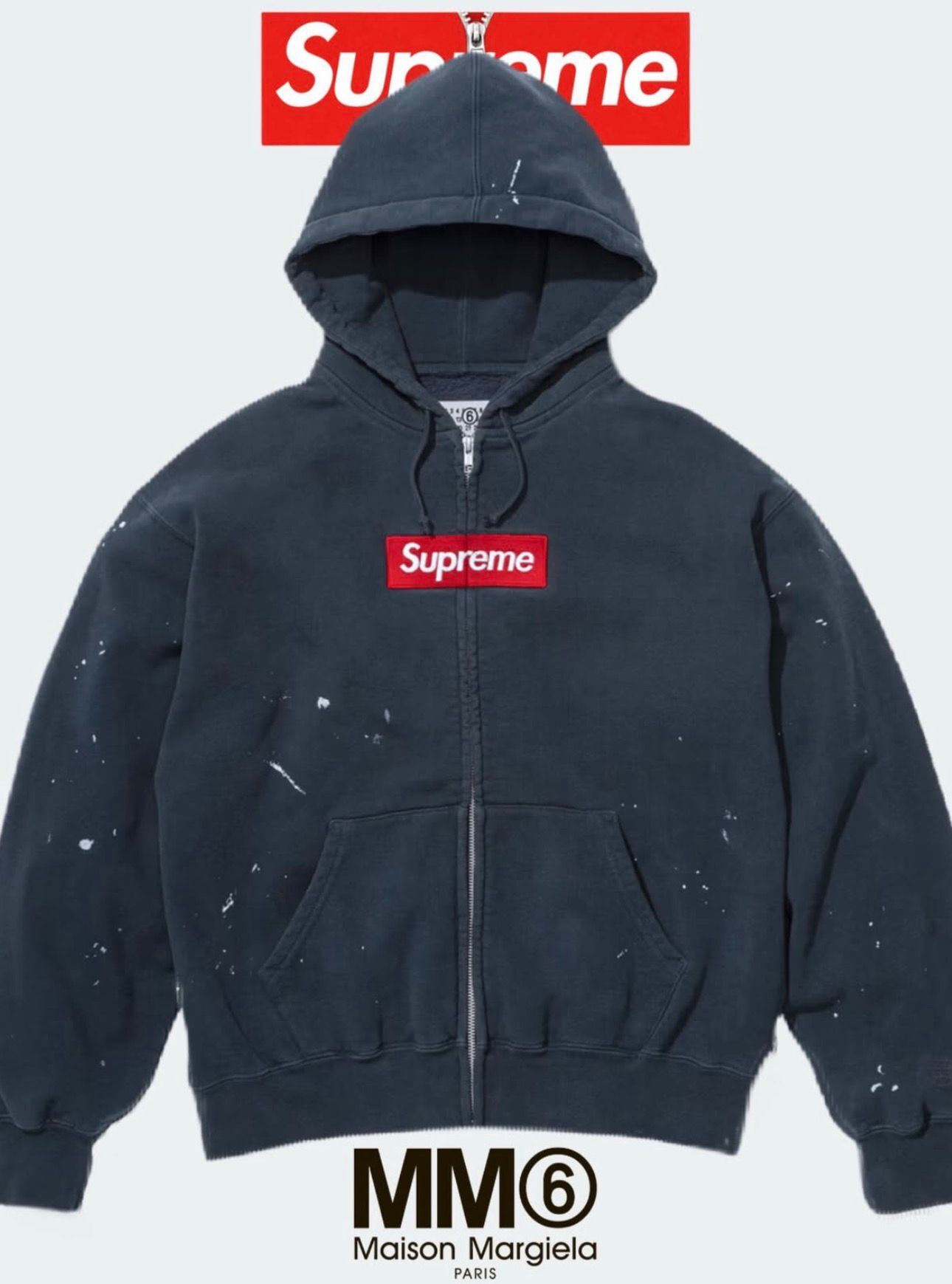 現貨|SUPREME 26SS MM6 MAISON MARGIELA BOX LOGO ZIP UP HOODED SWEATSHIRT