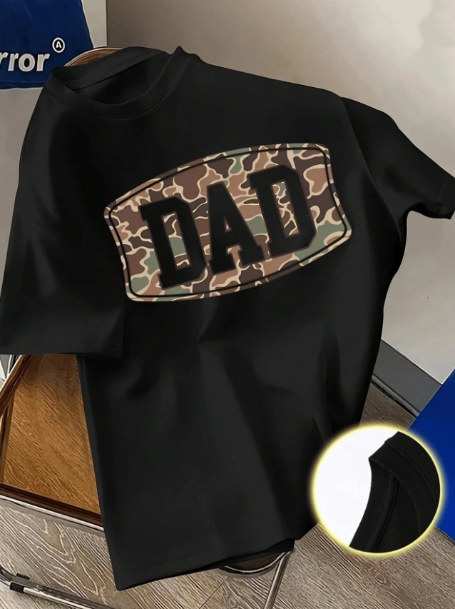 KADMAX大尺碼-大碼 DAD 潮流花紋短袖TEE〈KSMS2784〉