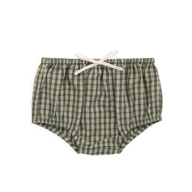 （預購）JAMIEKAY 經典小格紋蝴蝶結燈籠褲 Organic Cotton Gabriel Bloomer - Ravine Check