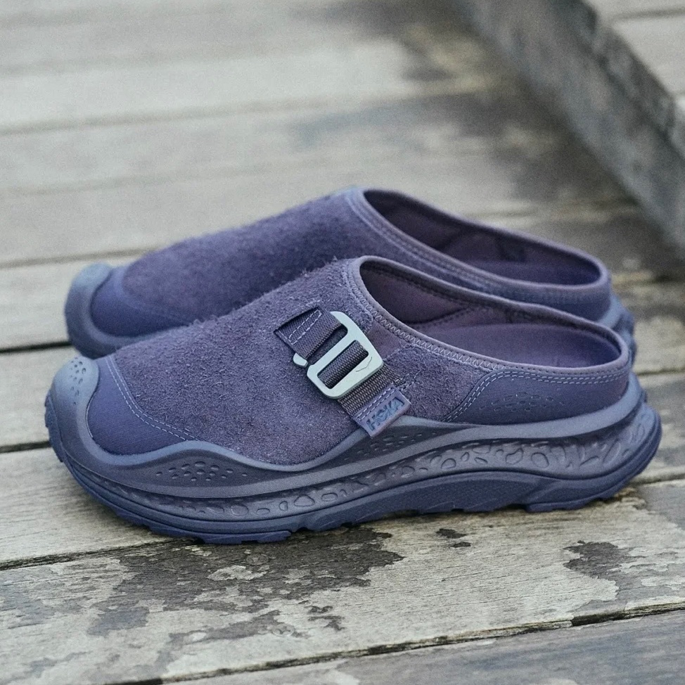 HOKA U ORA PRIMO EXT 深藍 藍紫 麂皮 恢復拖 麵包鞋 拖鞋 休閒 1168973-SSQ