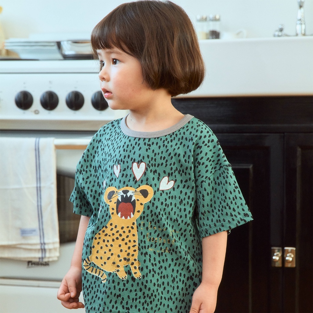 韓國🇰🇷1stblue 斑點花豹短袖T恤(5-15)