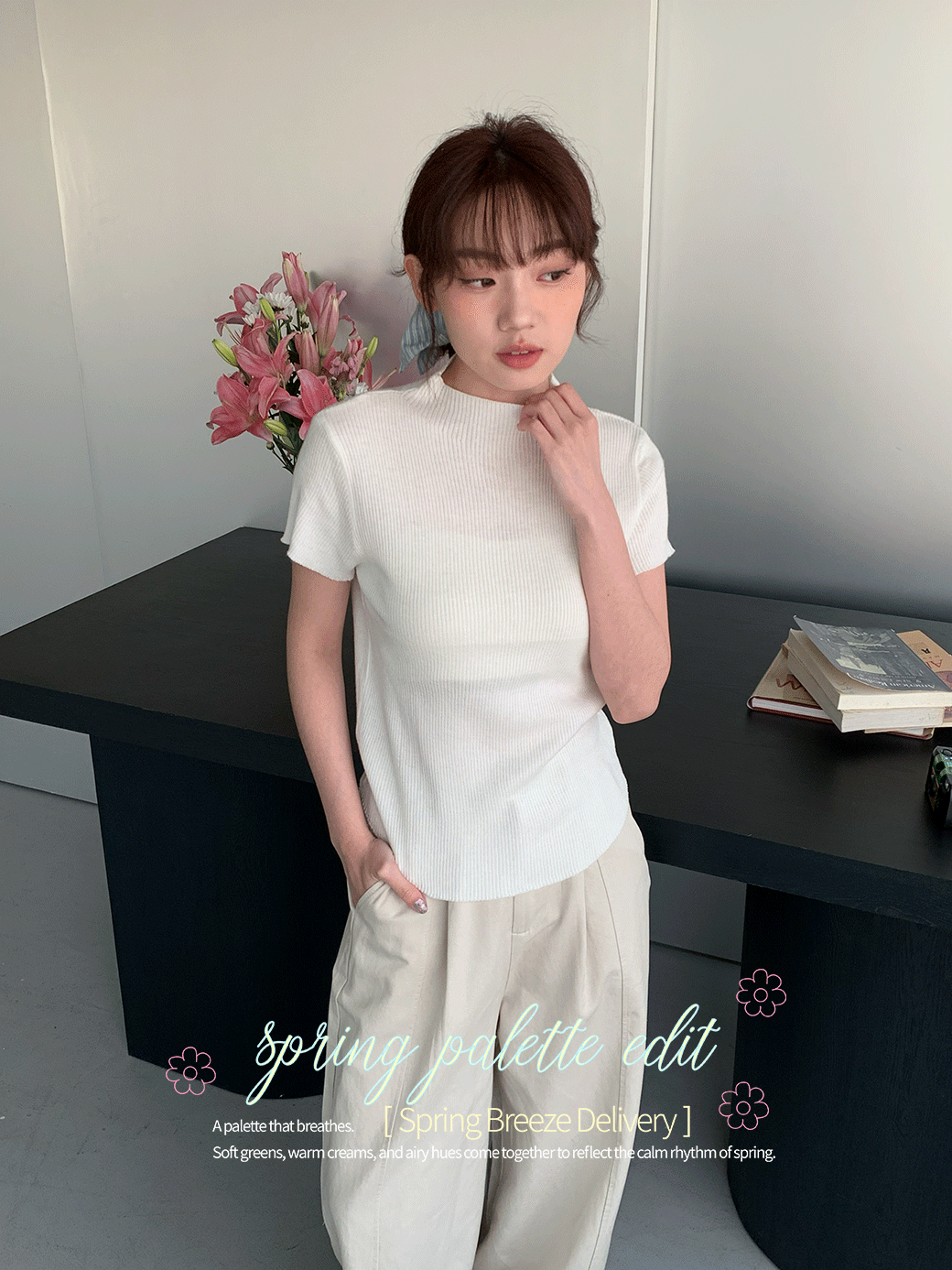 柔織微高領上衣-4色