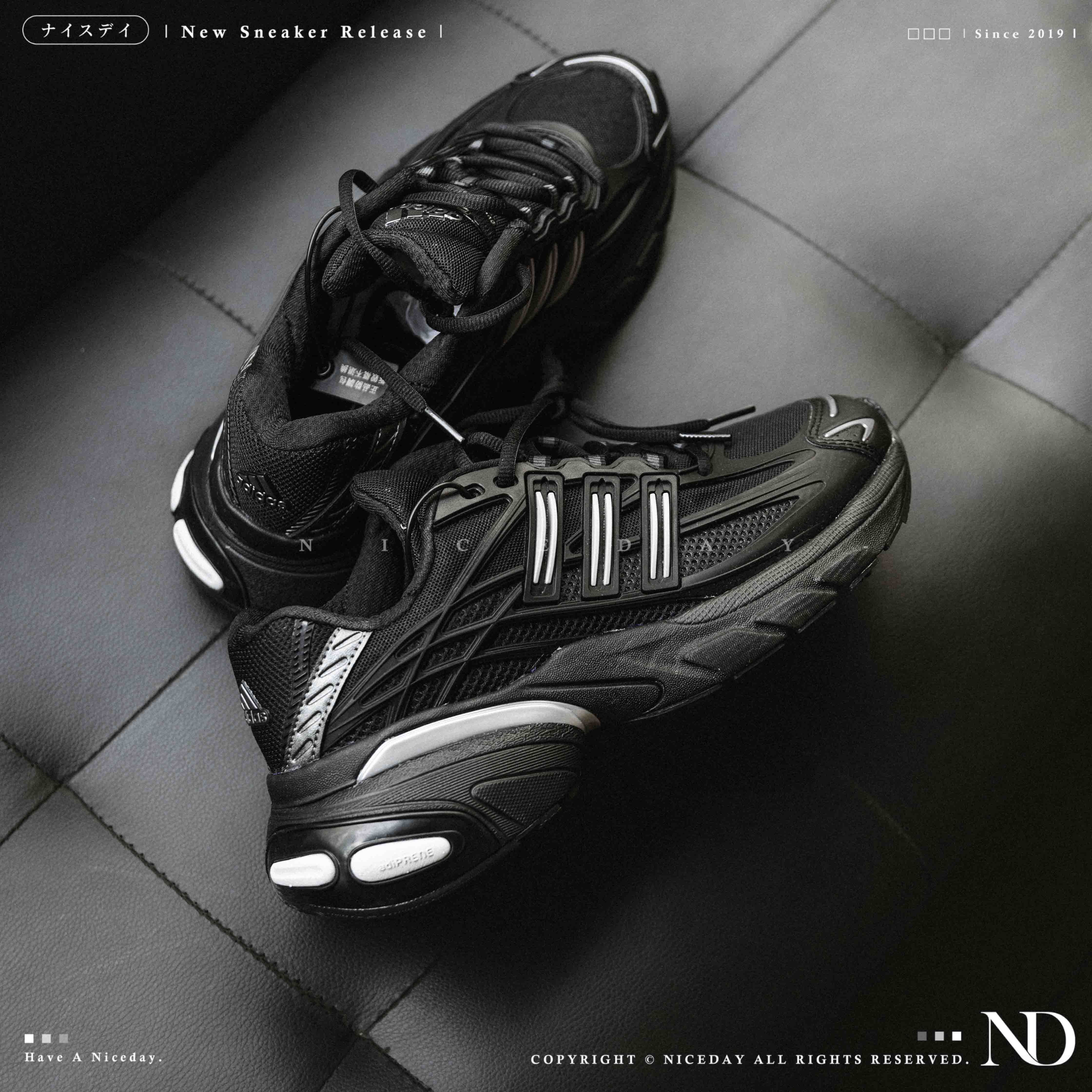 NICEDAY 代購 Adidas XLG 2.0 機甲鞋 黑 黑魂 純黑 全黑 復古 未來 菲董平替 HQ7555